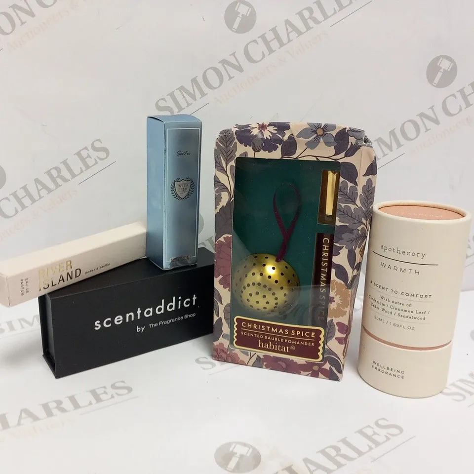 5 ASSORTED FRAGRANCES TO INCLUDE; HABITAT, RIVER ISLAND AND SCENTADDICT