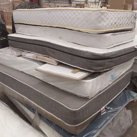 PALLET CONTAINING 7 MATTRESSES, 4 HEADBOARDS
