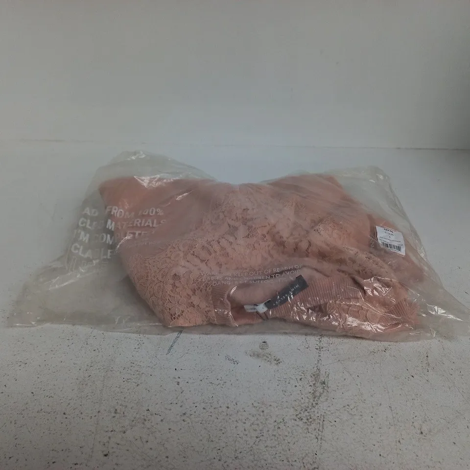 MINT VELVET PINK LACE INSERT SWEATSHIRT SMALL