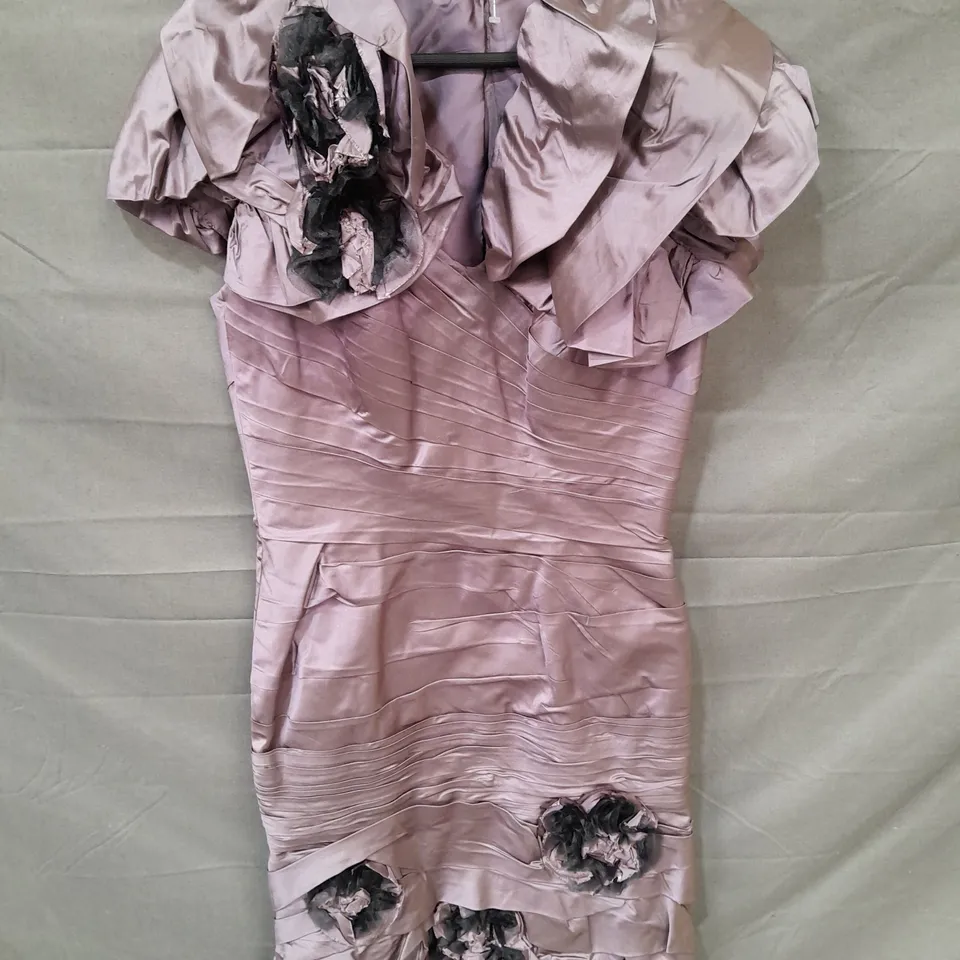 IAN STUART OCCASIONAL DRESS AND SHOULDER JACKET IN AMETHYST/BLACK - 10 