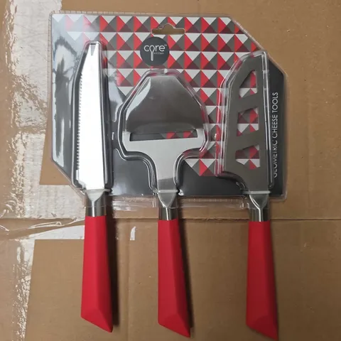 APPROXIMATELY 20 CORE KITCHEN GEOMETRIC CHEESE TOOLS 3 PIECE SET