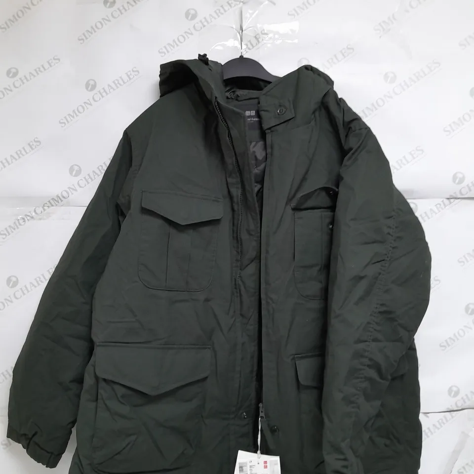 UNIQLO OLIVE ENGINEERED GARMENT COAT MEDIUM