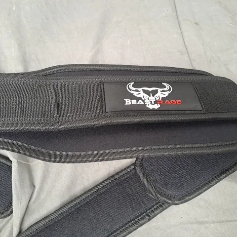 BEAST RAGE WEIGHT LIFTING BELT - BLACK - SIZE MEDIUM