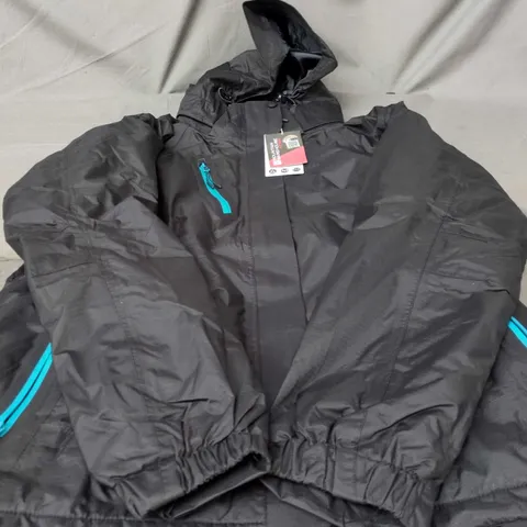 MOUNTAIN WAREHOUSE BRACKEN EXTREME WOMEN'S 3-IN-1 WATERPROOF JACKET – JET BLACK, UK 16