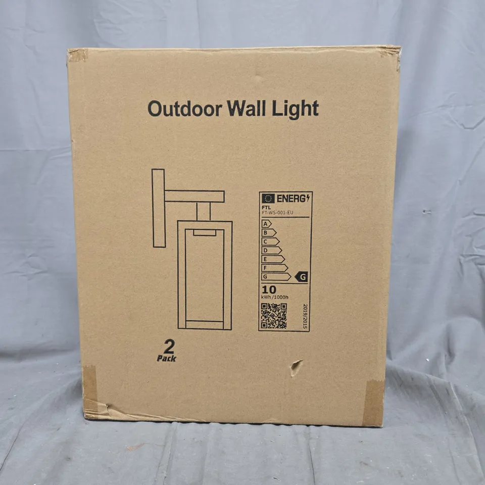 BOXED UNBRANDED OUTDOOR WALL LIGHT PAIR