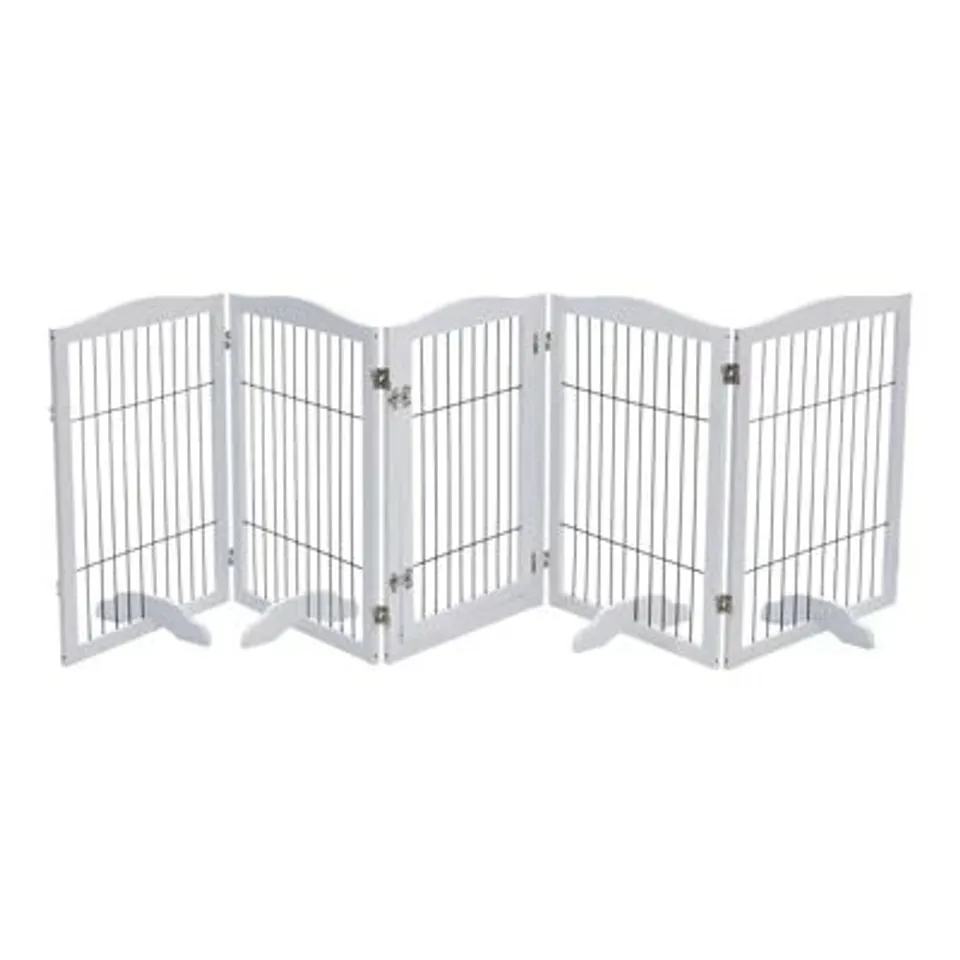 BOXED METAL & MANUFACTERED WOOD FREE STANDING PET GATE