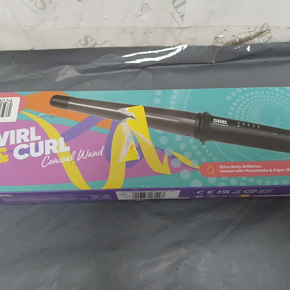 BOXED LOT OF APPROXIMATELY 10 SBB HAIR CARE PRODUCTS TO INCLUDE STRAIGHTENERS AND HAIRDRYERS