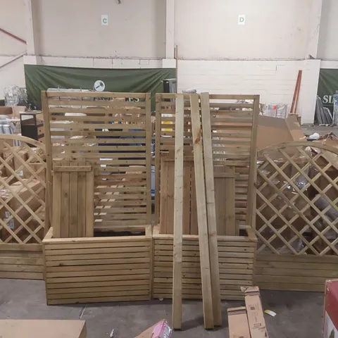 PAIR OF ROWLINSON WOODEN GARDEN PLANTERS -