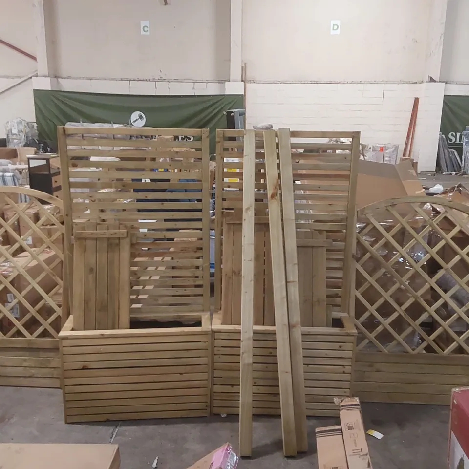 PAIR OF ROWLINSON WOODEN GARDEN PLANTERS -