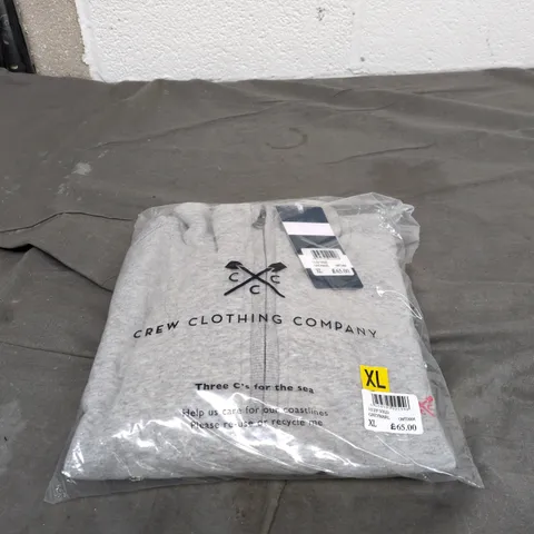 CREW CLOTHING COMPANY 1/2 ZIP GREY/MARL TOP XL BAGGED WITH TAGS