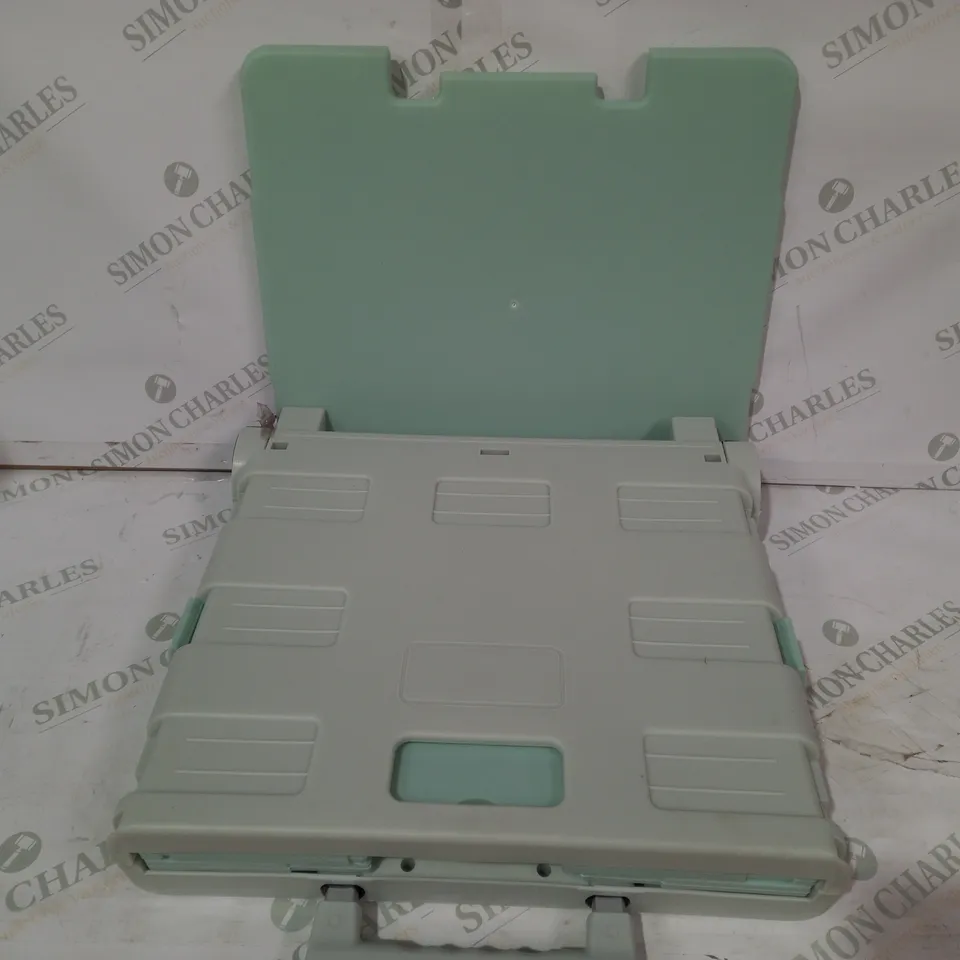 ORGANISED OPTIONS FOLDABLE PLASTIC SHOPPING CART WITH LID