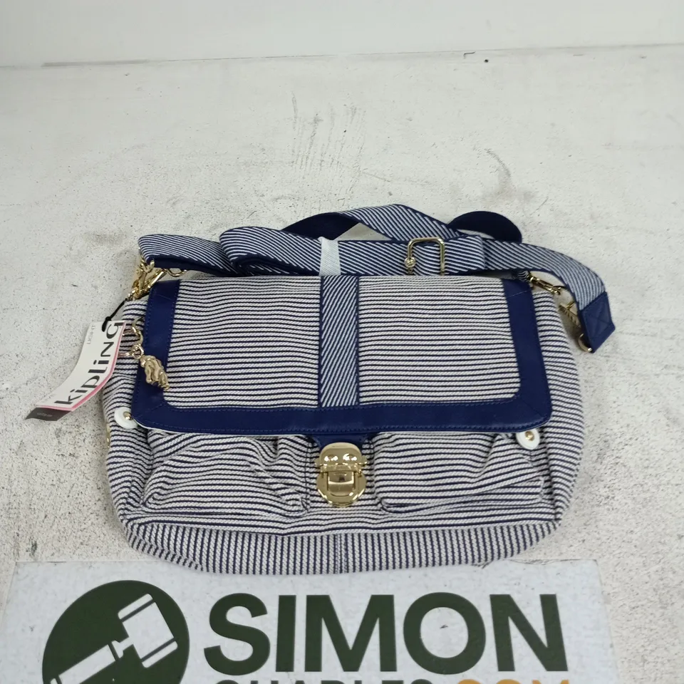 KIPLING NINAH CROSS-BODY BAG BLUE AND WHITE