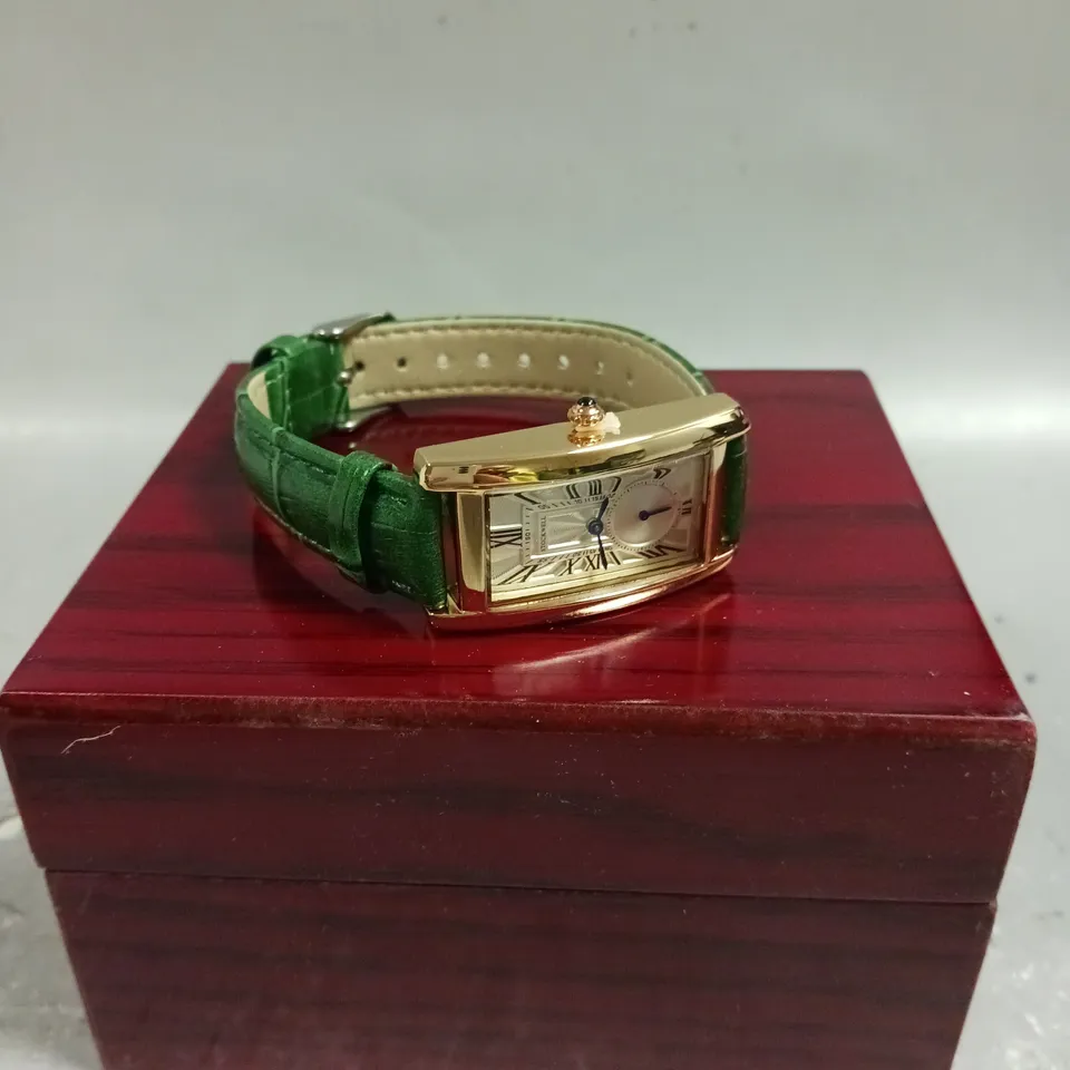 LADIES STOCKWELL WATCH – TEXTURED DIAL WITH SUB DIAL MINUTE HAND – LEATHER STRAP