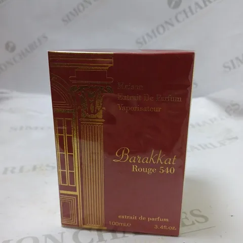 BOXED AND SEALED MAISON EXTRAIT DE PARFUM BARAKKAT ROUGE 540 EXTRAIT DE PARFUM 100ML