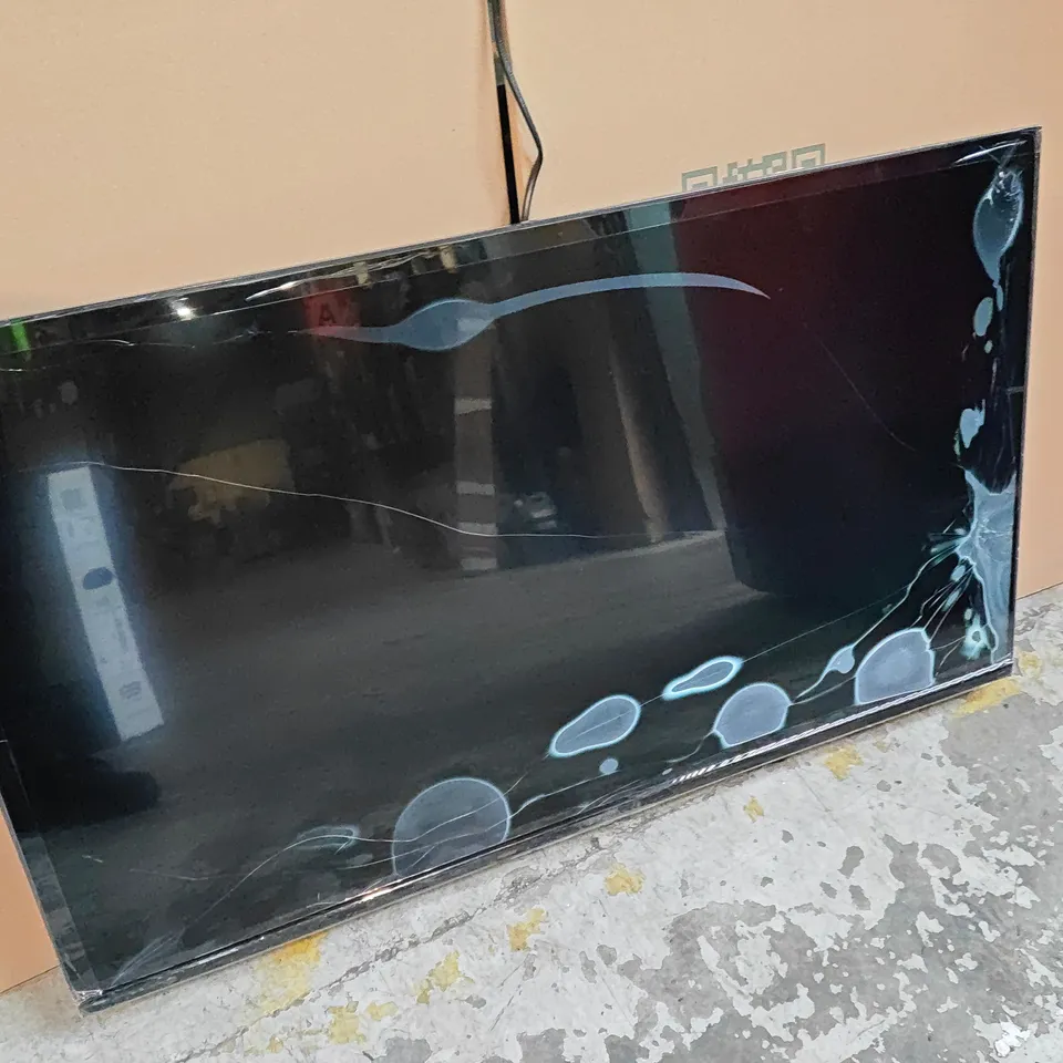 BOXED CELLO 43" QLED TV Q43UK9000 WITH REMOTE - POWERS ON - DAMAGED SCREEN 