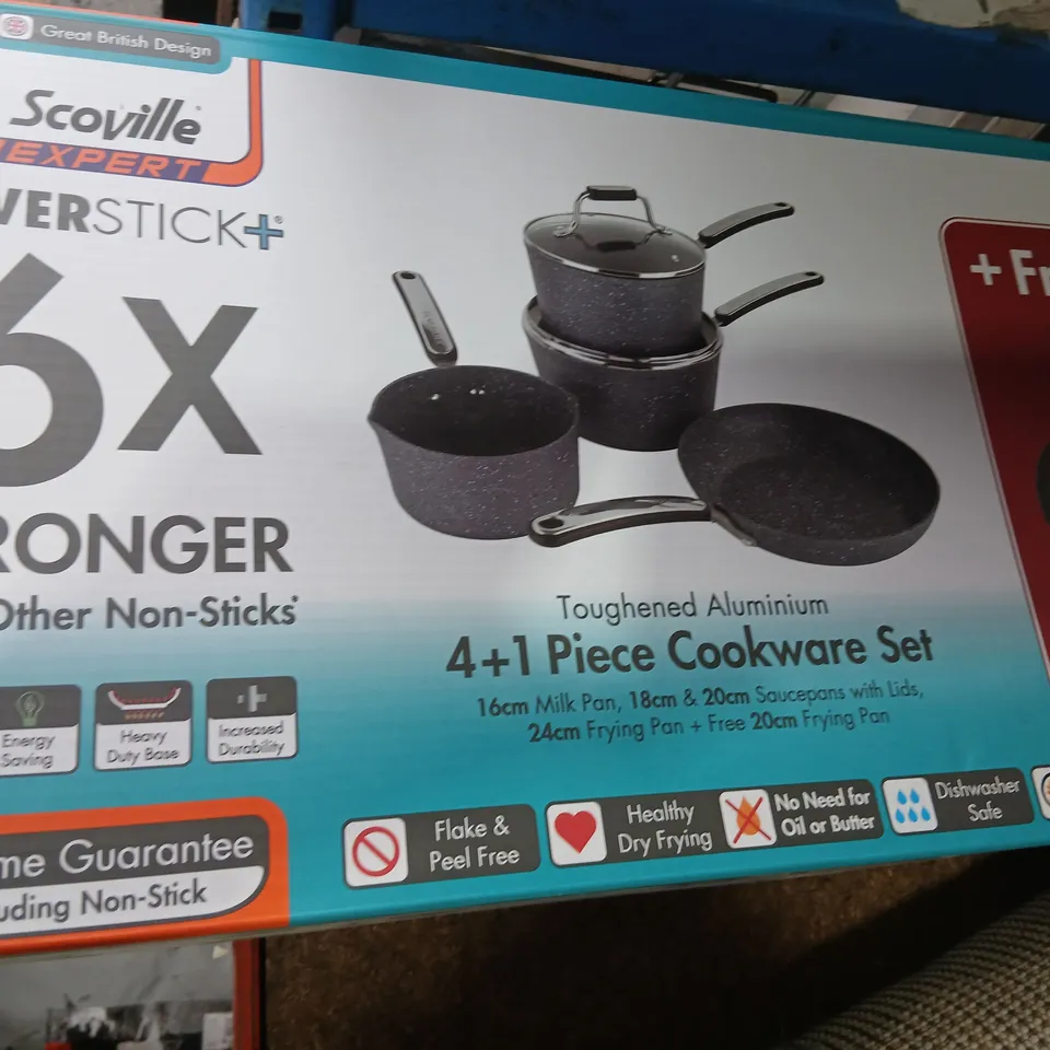 SCOVILLE EXPERT 4+1 PIECE COOKWARE SET – TOUGHENED ALUMINIUM