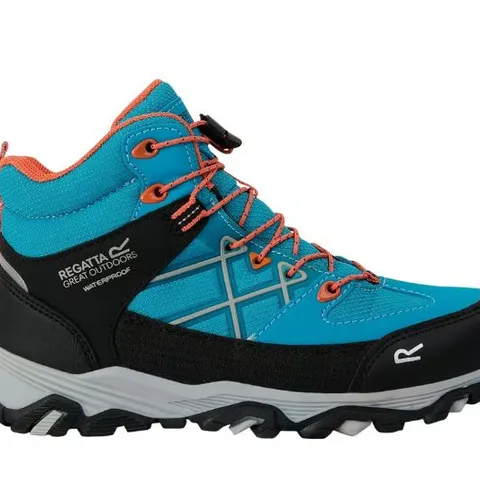 BRAND NEW REGATTA KIDS SAMARIS III WALKING BOOTS IN TAHITIAN TEAL - UK KIDS 12