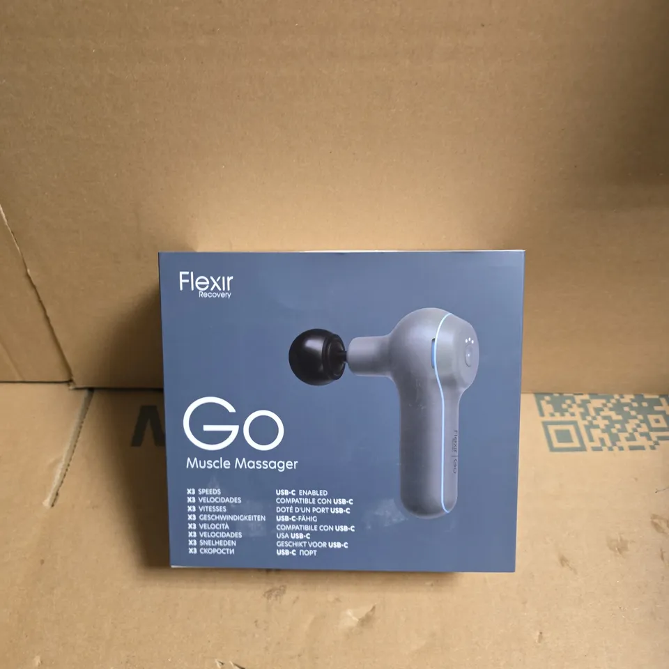 FLEXIR GO MUSCLE MASSAGER – HANDHELD MASSAGER, USB-C ENABLED (BOXED)