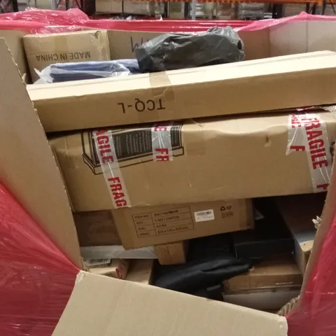 PALLET OF ASSORTED HOUSEHOLD GOODS AND PRODUCTS TO INCLUDE; BOXED FURNITURE ETC 