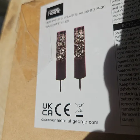 LEAF PATTERN SOLAR PILLAR LIGHT S PACK