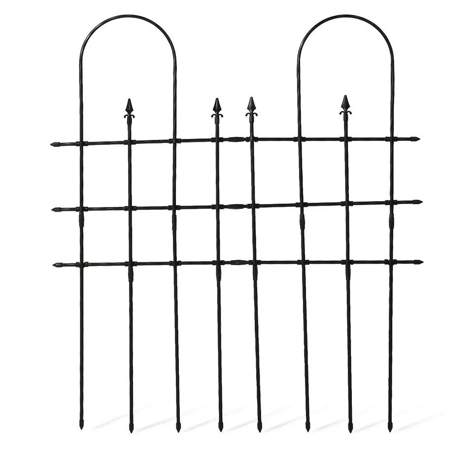 MY GARDEN STORIES GALVANISED STEEL PICKET FENCE PLANT SUPPORT PANELS
