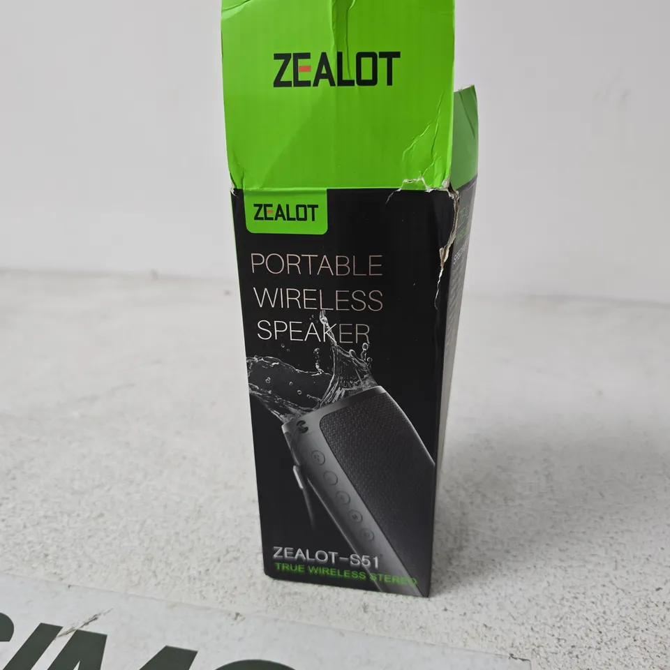 ZEALOT S51 PORTABLE WIRELESS SPEAKER – BLACK