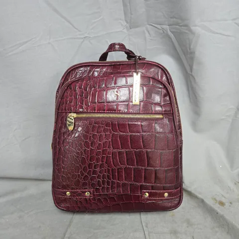ASHWOOD CROC LEATHER MEDIUM BACKPACK