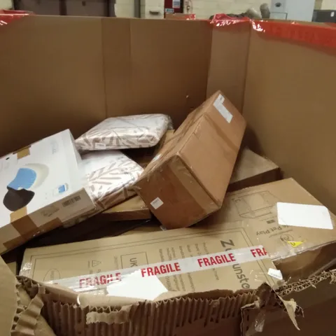PALLET OF ASSORTED HOUSEHOLD GOODS AND PRODUCTS TO INCLUDE; BEDDING SET, PICTURE FRAME,PET PLAYPEN