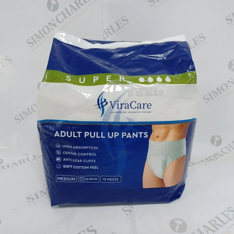 SEALED VIRACARE ADULT PULL UP PANTS 65CM-135CM - PACK OF 12