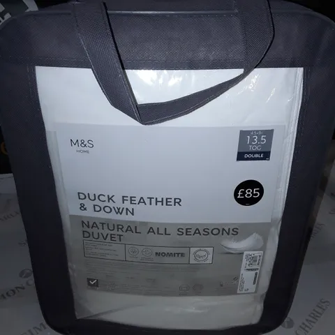 M&S DUCK FEATHER & DOWN 13.5 TOG DOUBLE DUVET