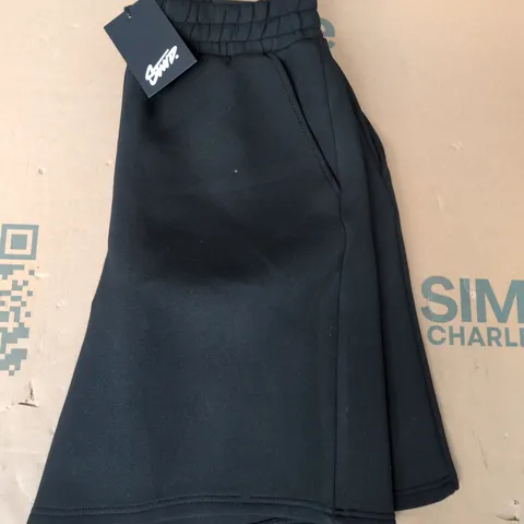PULL & BEAR STWD BALLOON FIT JOGGER SHORTS IN BLACK SIZE MEDIUM