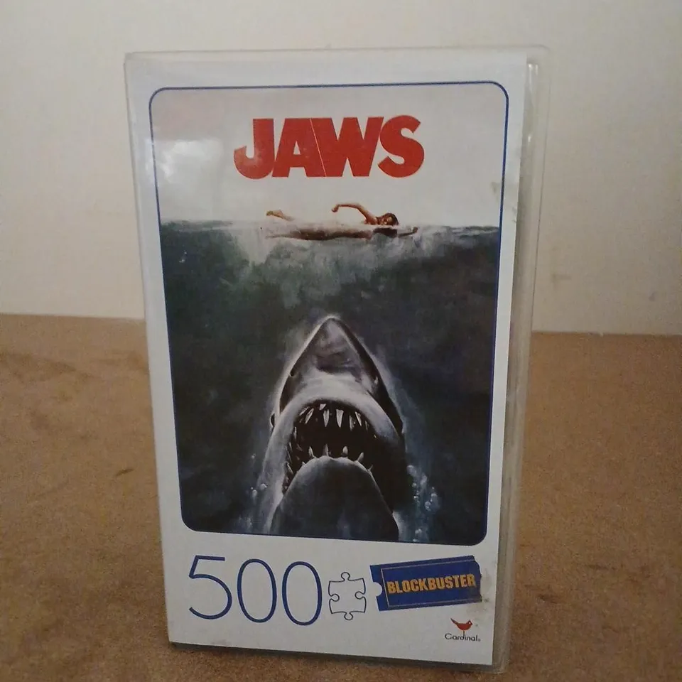 JAWS 500-PIECE JIGSAW PUZZLE – CARDINAL, BLOCKBUSTER EDITION