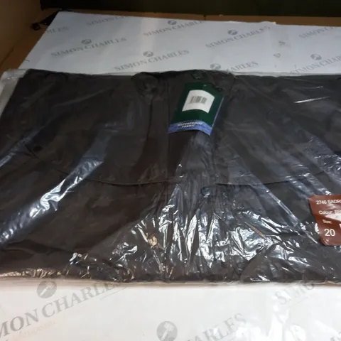 COUNTRY ESTATE BROWN WATERPROOF COAT SIZE 20 