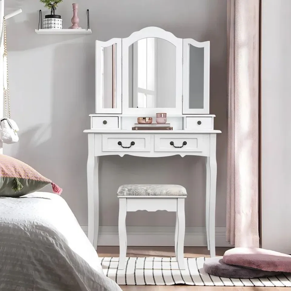 BOXED AARONSBURG DRESSING TABLE WITH MIRROR (1 BOX)