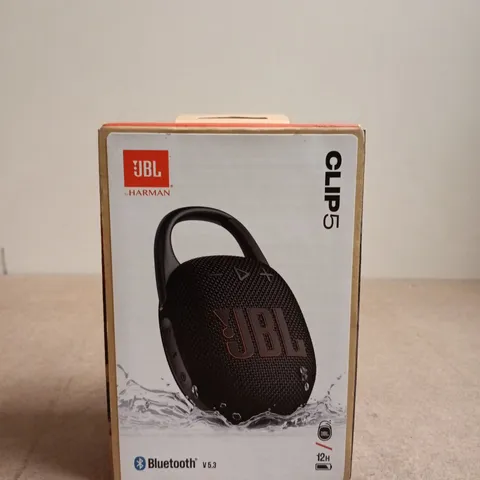 JBL CLIP 5 PORTABLE BLUETOOTH SPEAKER – BLACK (BOXED)