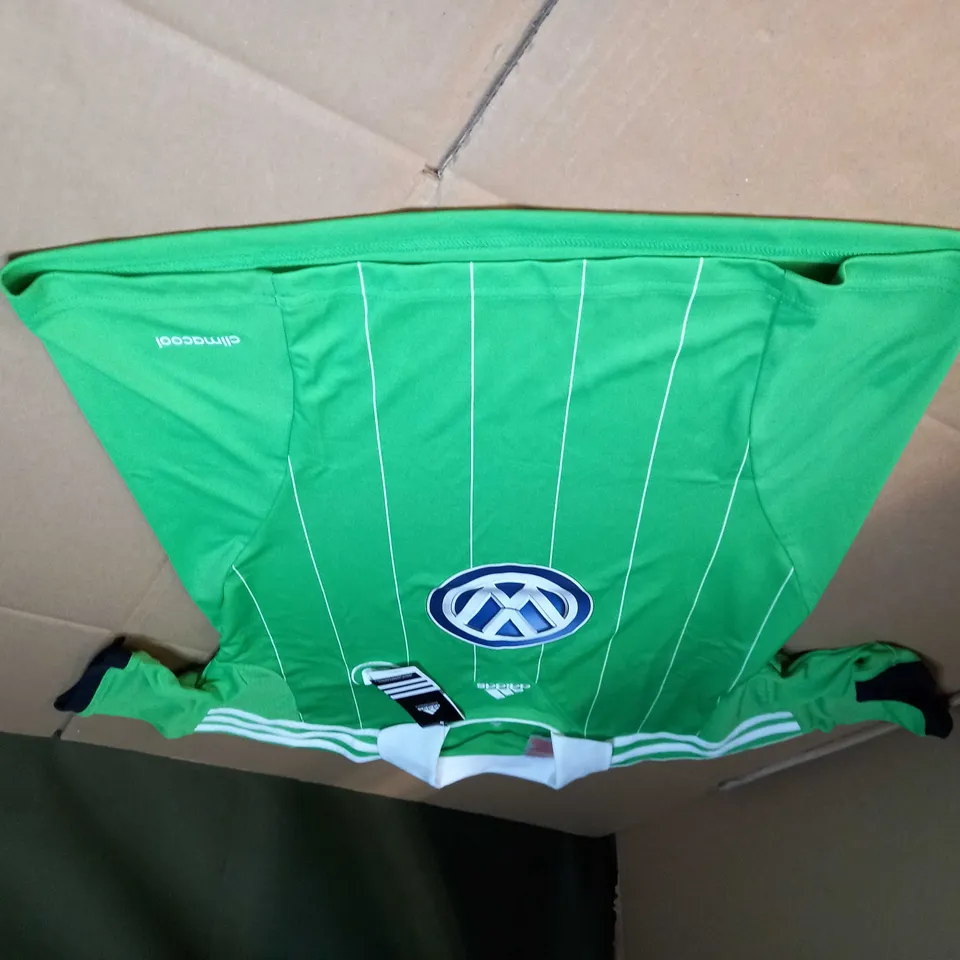 ADIDAS GREEN/LOGO FITNESS JNR TOP - AGE 11/12YR