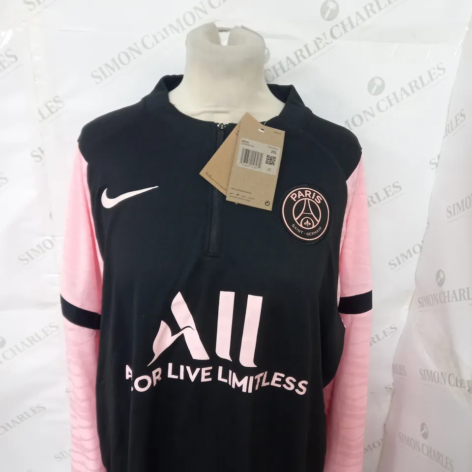 NIKE PSG FC 1/4 ZIP TRAINING TOP SIZE XXL