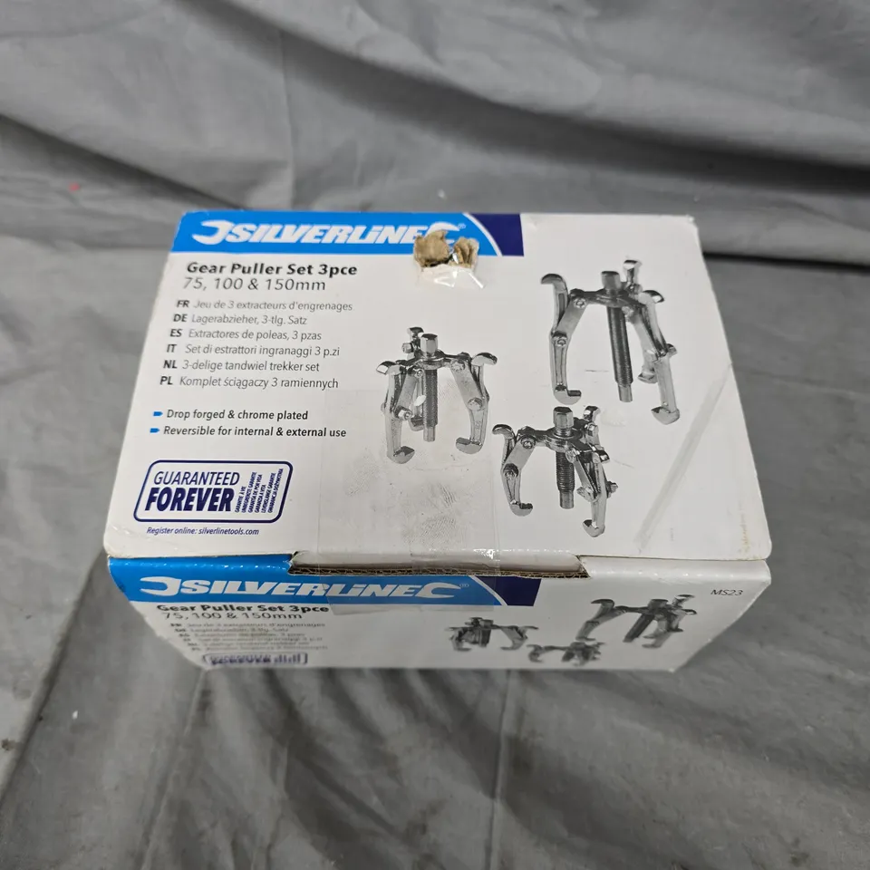 SILVERLINE GEAR PULLER SET 3PC – 75/100/150MM