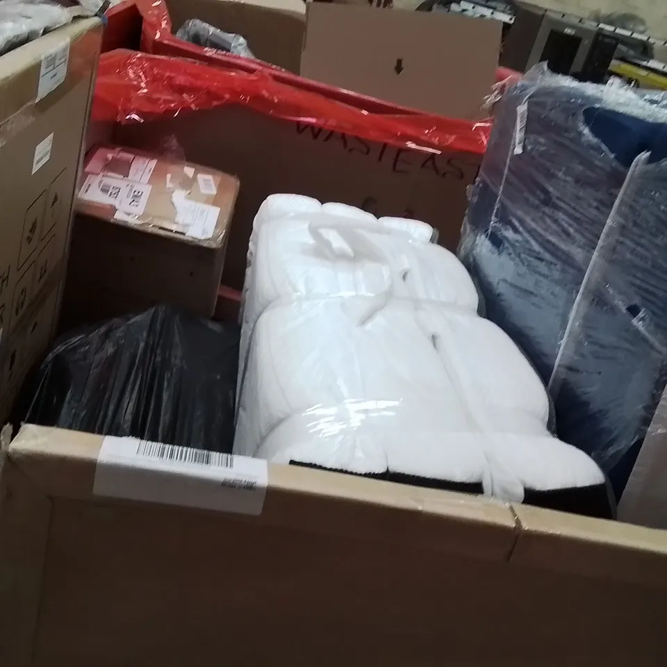PALLET OF ASSORTED HOUSEHOLD GOODS AND PRODUCTS TO INCLUDE;FULL LENGTH MIRROR,BED FRAME 