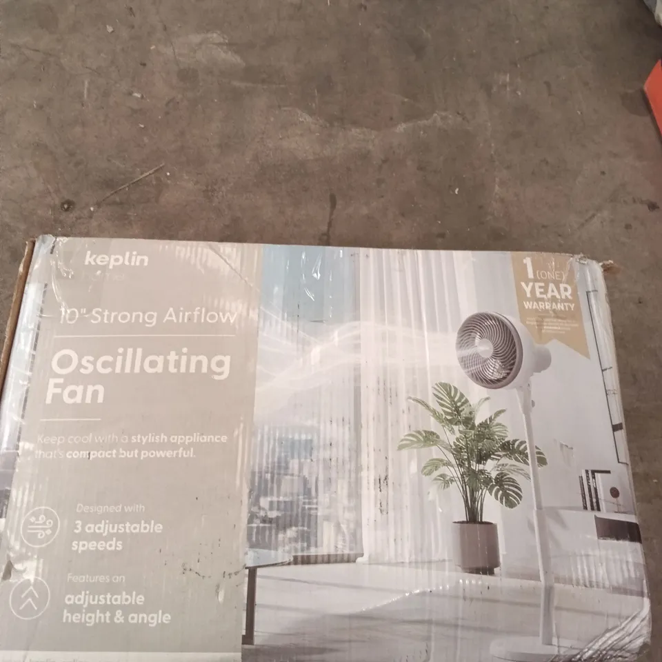 BOXED KEPLIN 10" OSCILLATING FAN