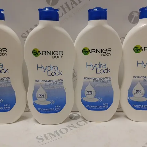 BOX OF 4 X 400ML GARNIER HYDRA LOCK RICH HYDRATING LOTION