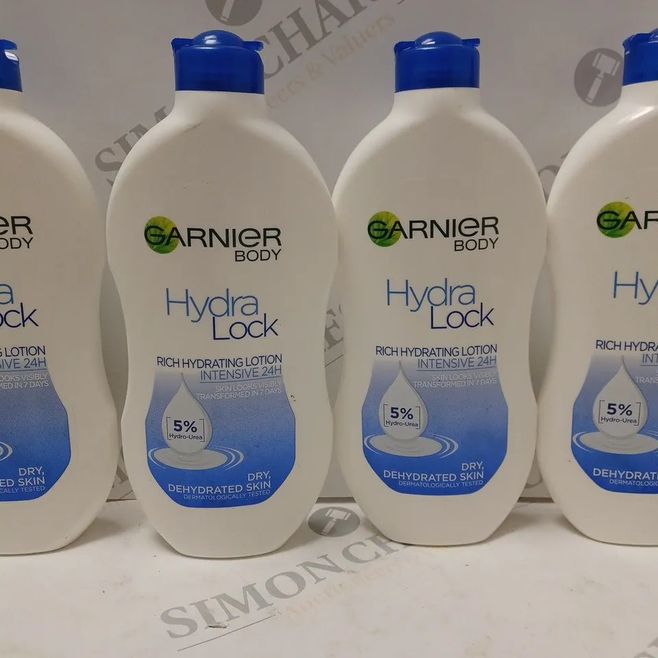 BOX OF 4 X 400ML GARNIER HYDRA LOCK RICH HYDRATING LOTION
