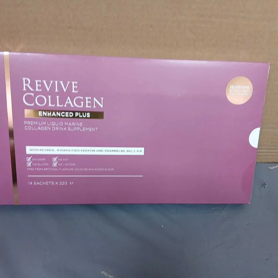 REVIVE COLLAGEN ENHANCED PLUS PREMIUM LIQUID MARINE COLLAGEN DRINK SUPPLEMENT – 14 SACHETS