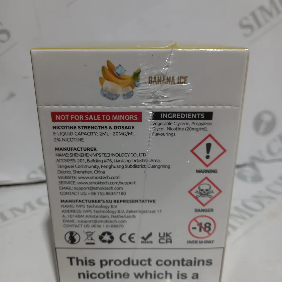 BOXED CELLOPHANE-WRAPPED SMOK VVOW DISPOSABLE VAPES- BANANA ICE 