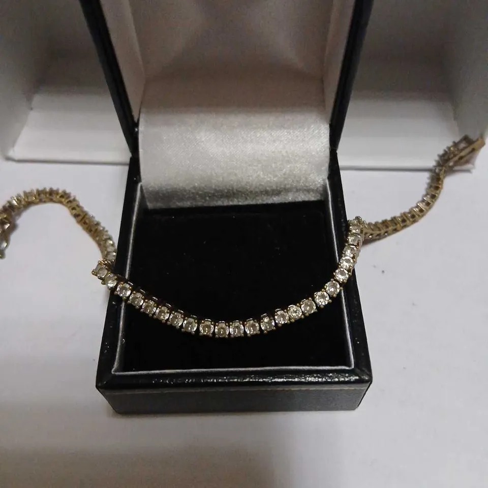 DIAMONIQUE 2.3-2.5CT FINE TENNIS BRACELET STERLING SILVER RHODIUM PLATED 