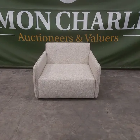 QUALITY DESIGNER FABRIC UPHOLSTERED ARMCHAIR