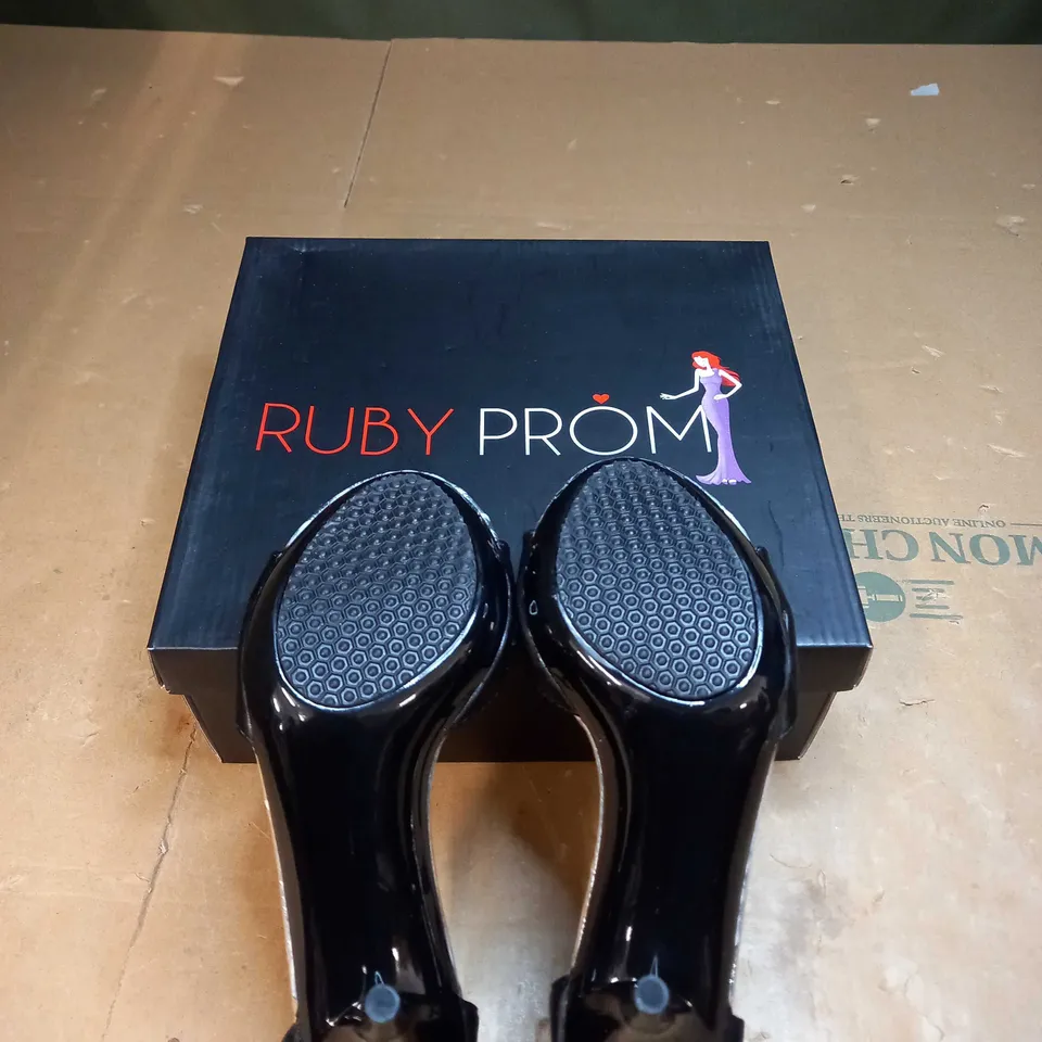 RUBY PROM DIAMANTE ANKLE STRAPPY HIGH HEEL SHOES SIZE 3