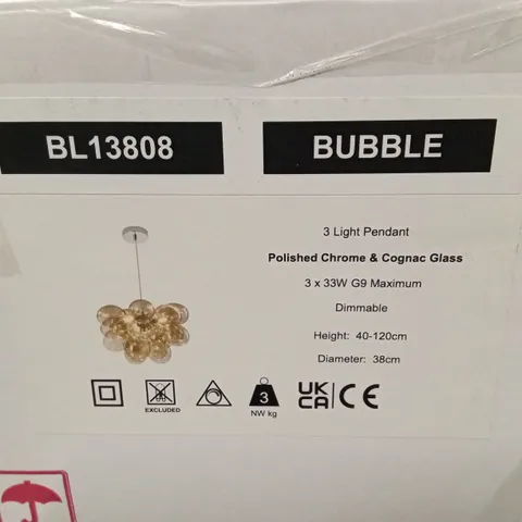 BOXED DESIGNER BUBBLE 3-LIGHT PENDANT