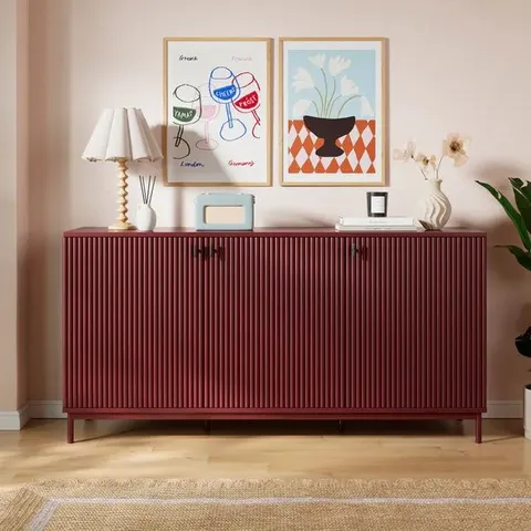 BOXED ELSIE LARGE SIDEBOARD - BURGUNDY (1 BOX)