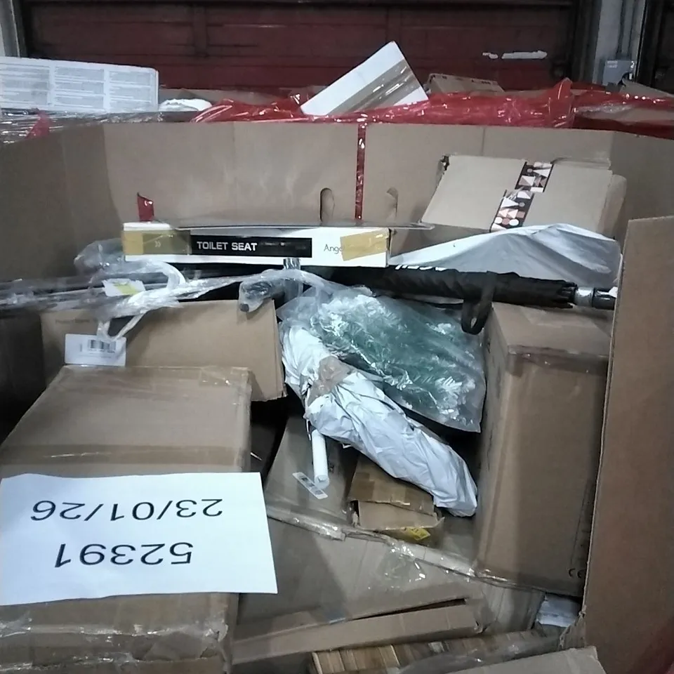 PALLET OF HOUSEHOLD ITEMS TO INCLUDE INFRARED HEATING PANEL,MESH PARTITION, CAT LITTER BOX, DRAWER ORGANISERS AND OTHER ASSORTED ITEMS...